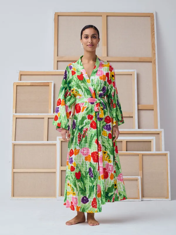 LE KIMONO KEIKO - TAPIS DE FLEURS made by Mii Collection