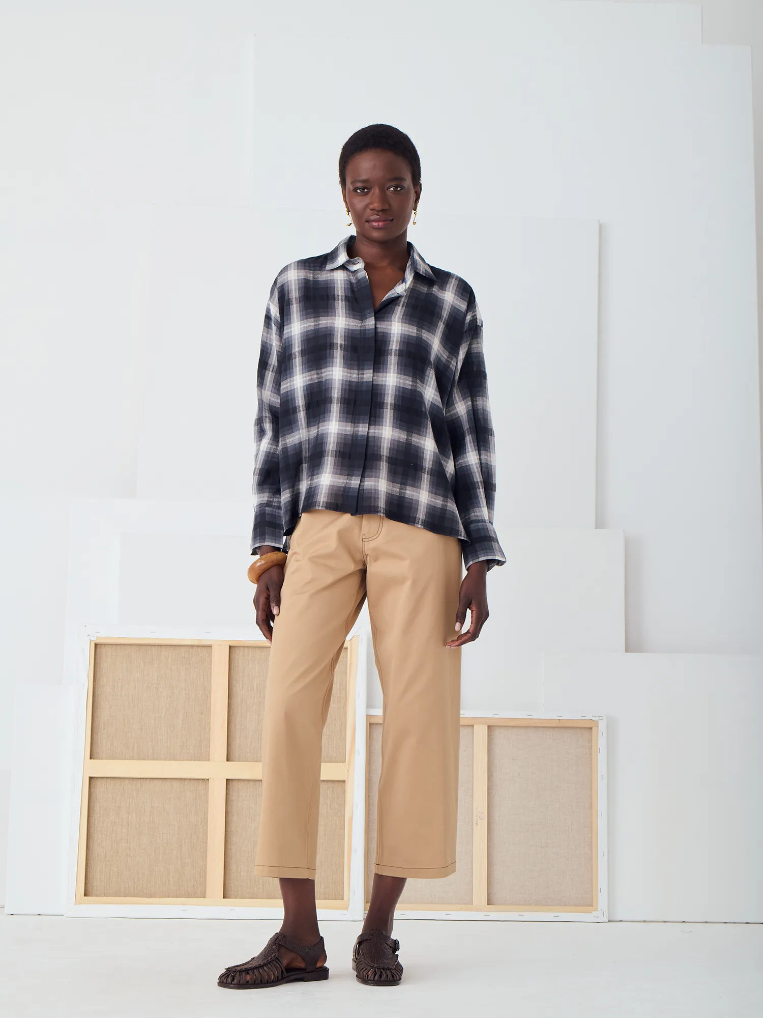 LA CHEMISE GRETA - FUSAIN sold by Mii Collection