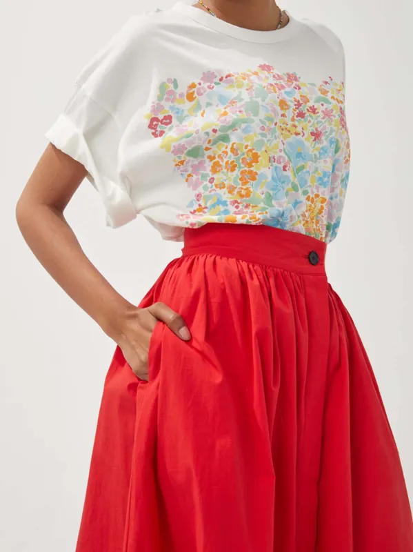 LA JUPE MONA ROUGE - LES UNIS made by Mii Collection