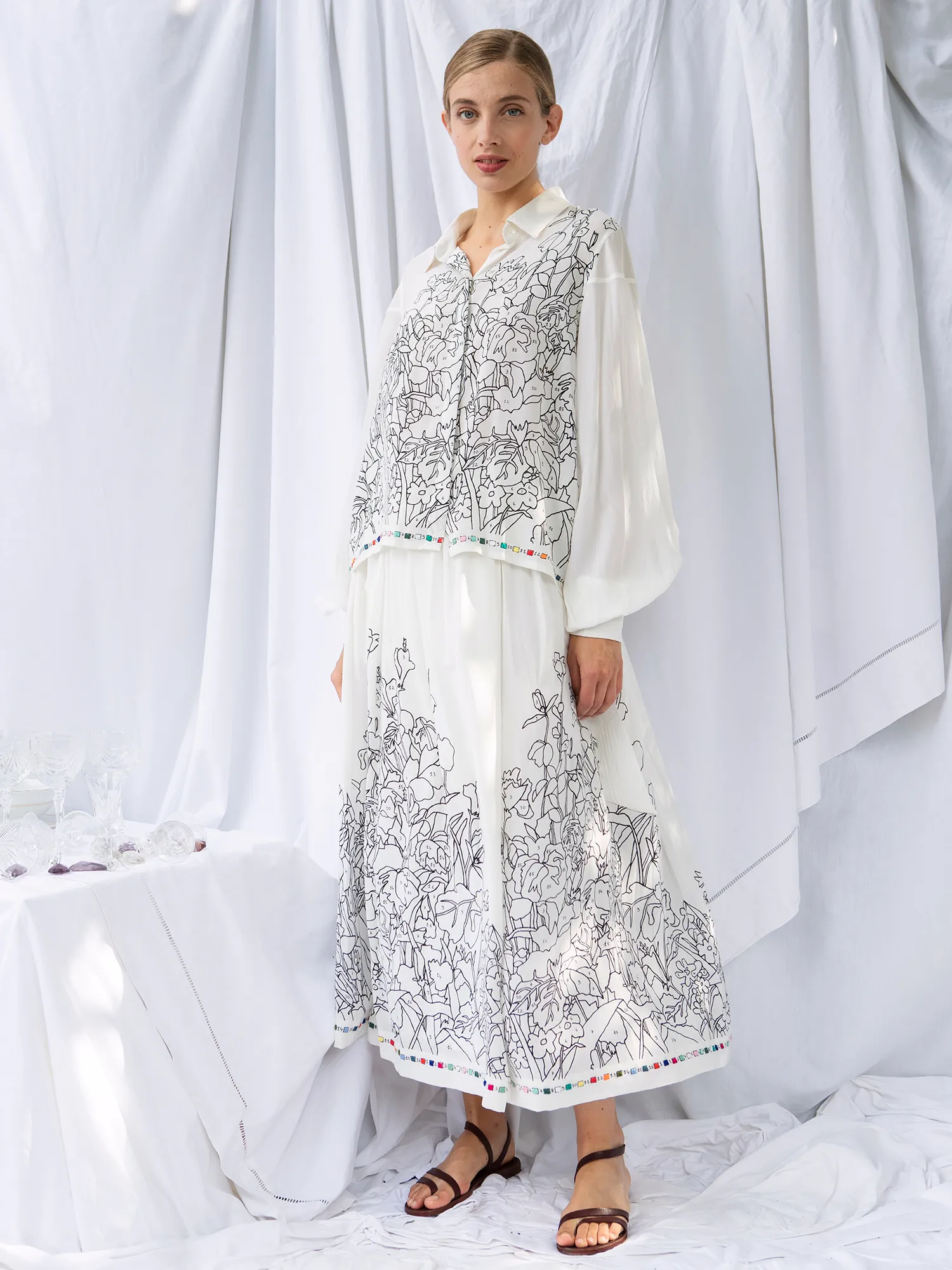 LA JUPE MARIE-AGNES - COLORIAGE sold by Mii Collection