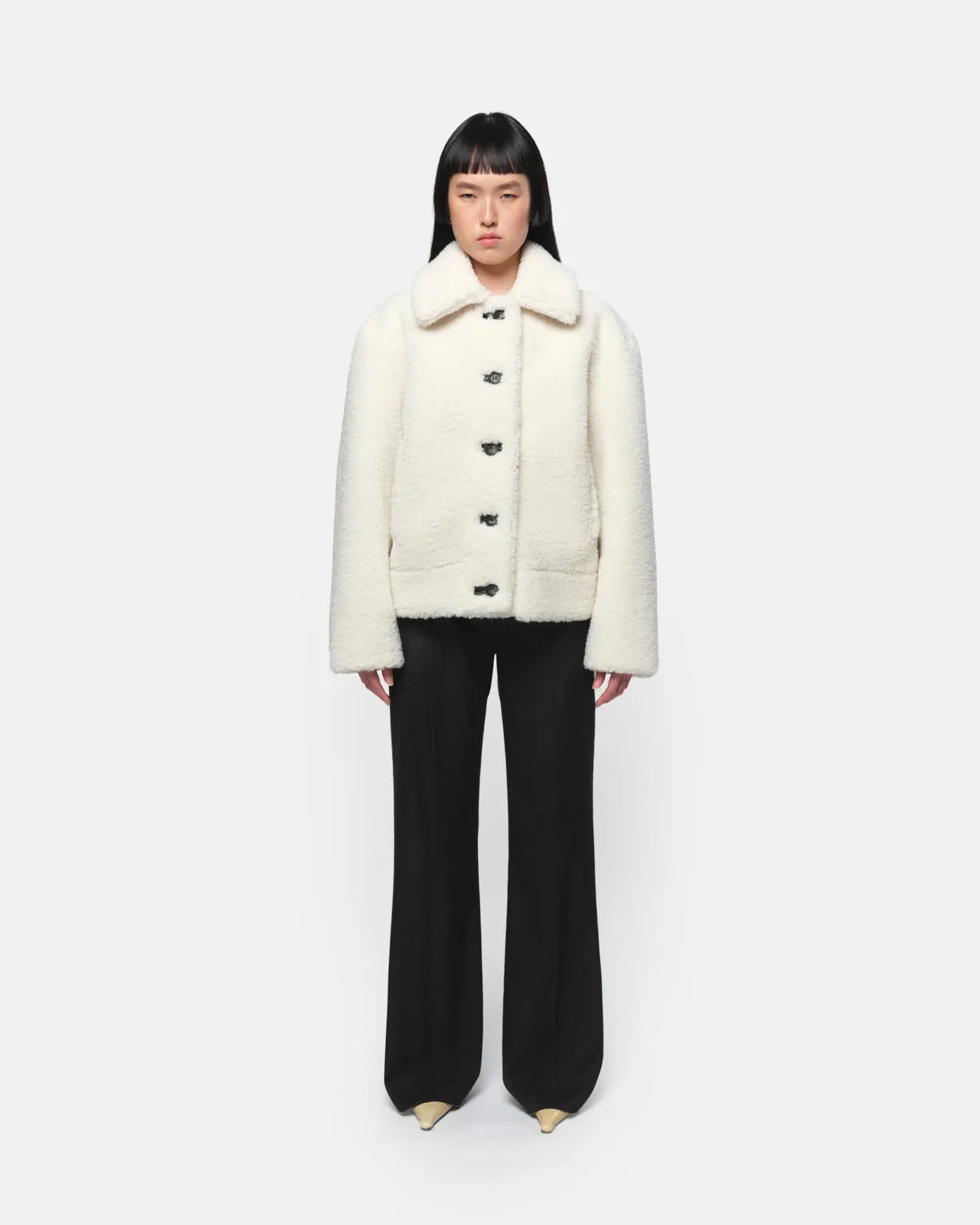 Charlie Coat Blanc sold by Apparis