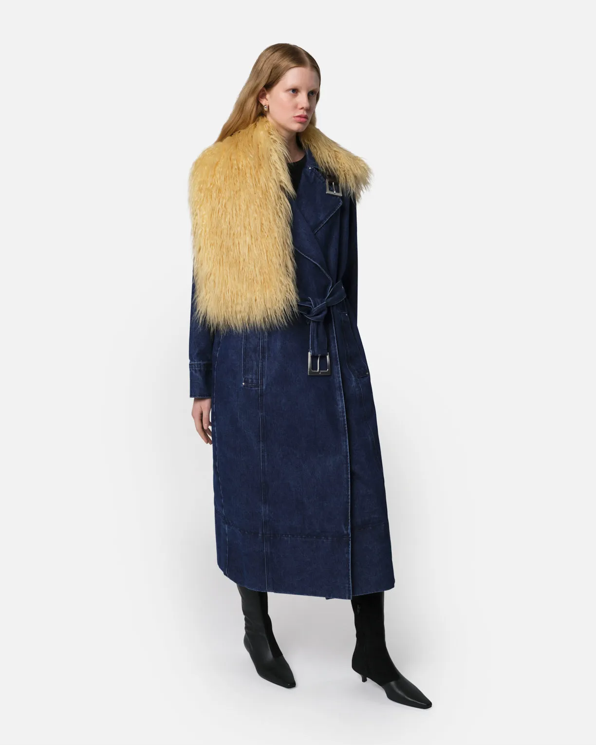 Tate Trenchcoat Indigo sold by Apparis product image thumbnail 4