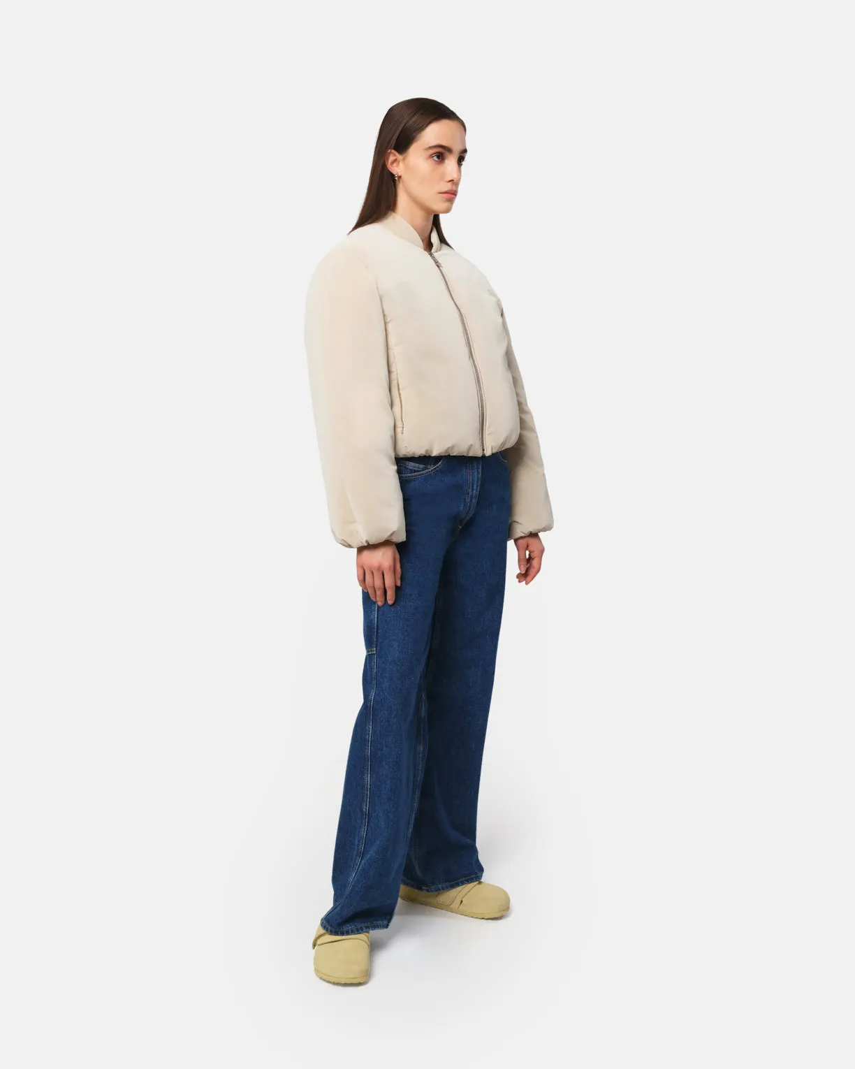 Leni Bomber Jacket Latte sold by Apparis product image thumbnail 2