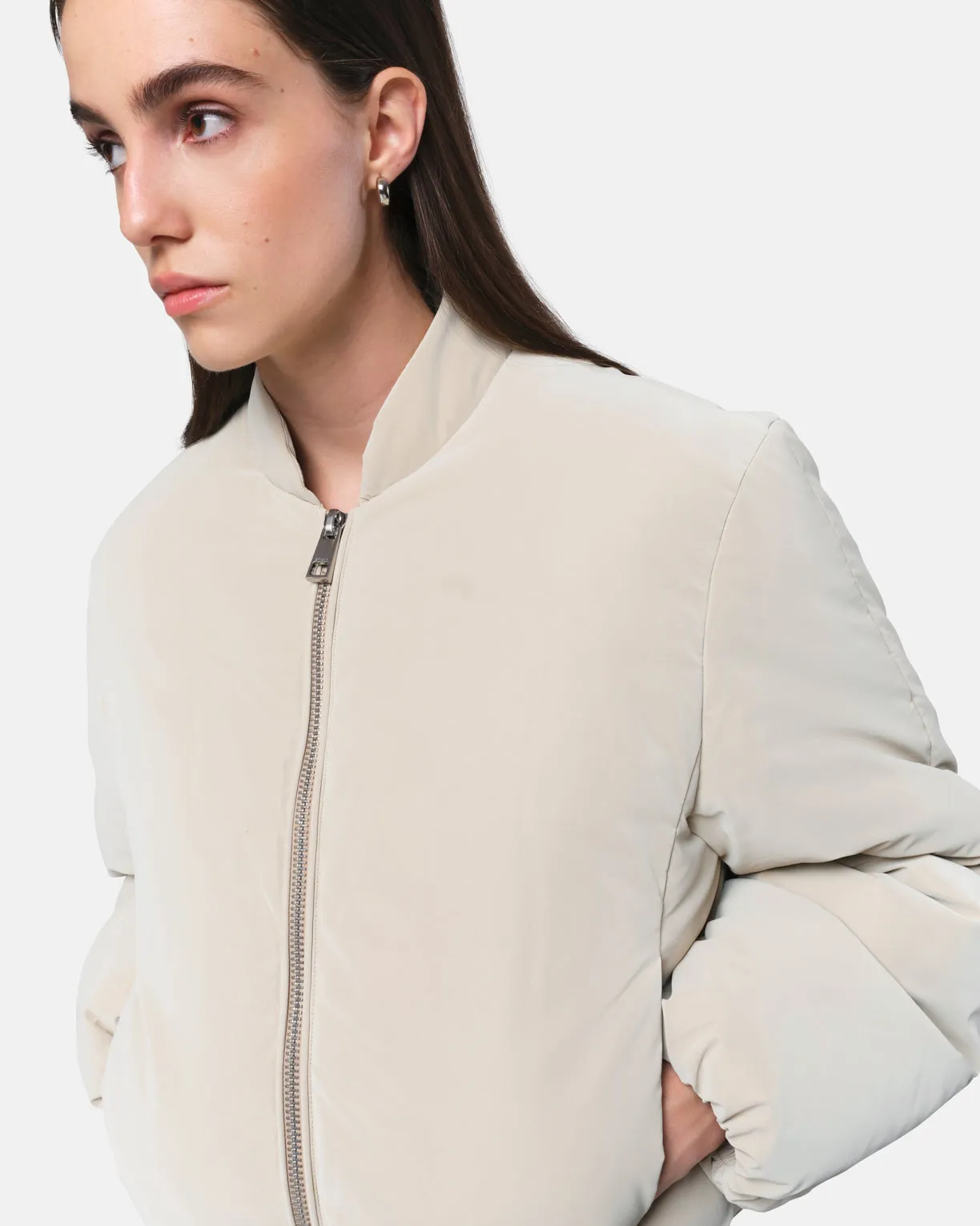 Leni Bomber Jacket Latte sold by Apparis product image thumbnail 4