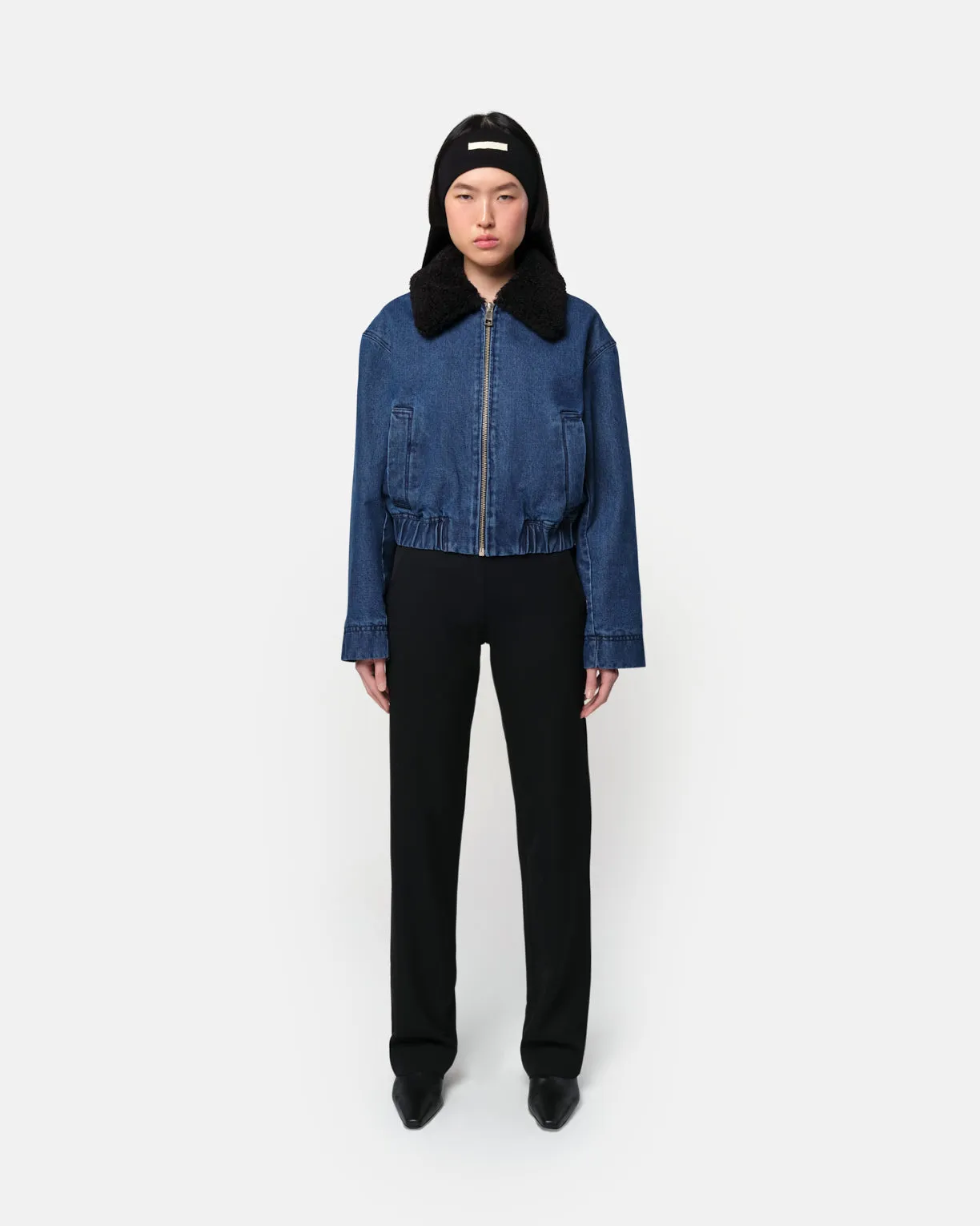 Carine Bomber Indigo & Noir sold by Apparis