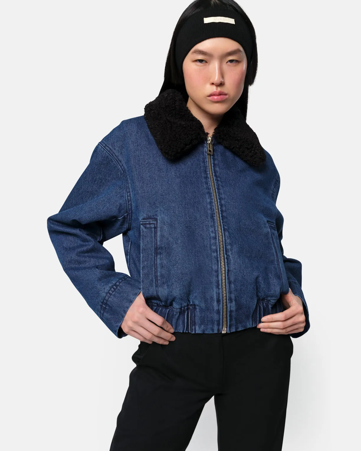 Carine Bomber Indigo & Noir sold by Apparis product image thumbnail 4