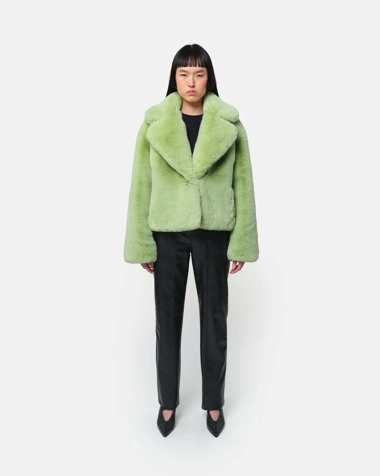 Miller Coat Matcha sold by Apparis