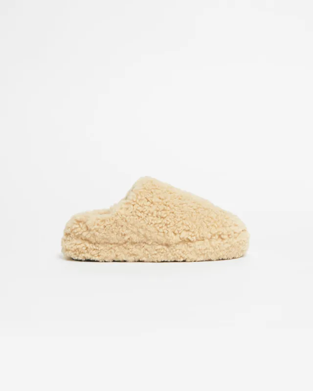 Misha Sand Bouclette Slipper sold by Apparis