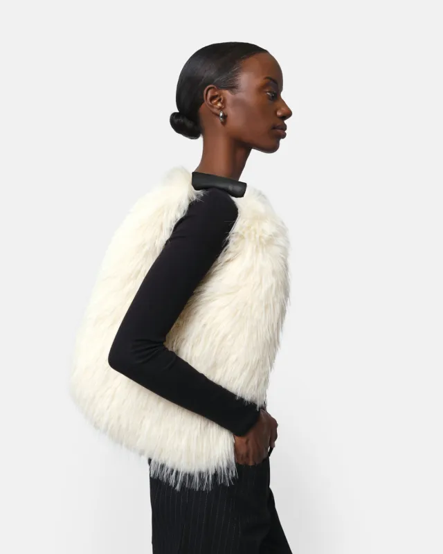 Colette Fringe Fur Bag sold by Apparis