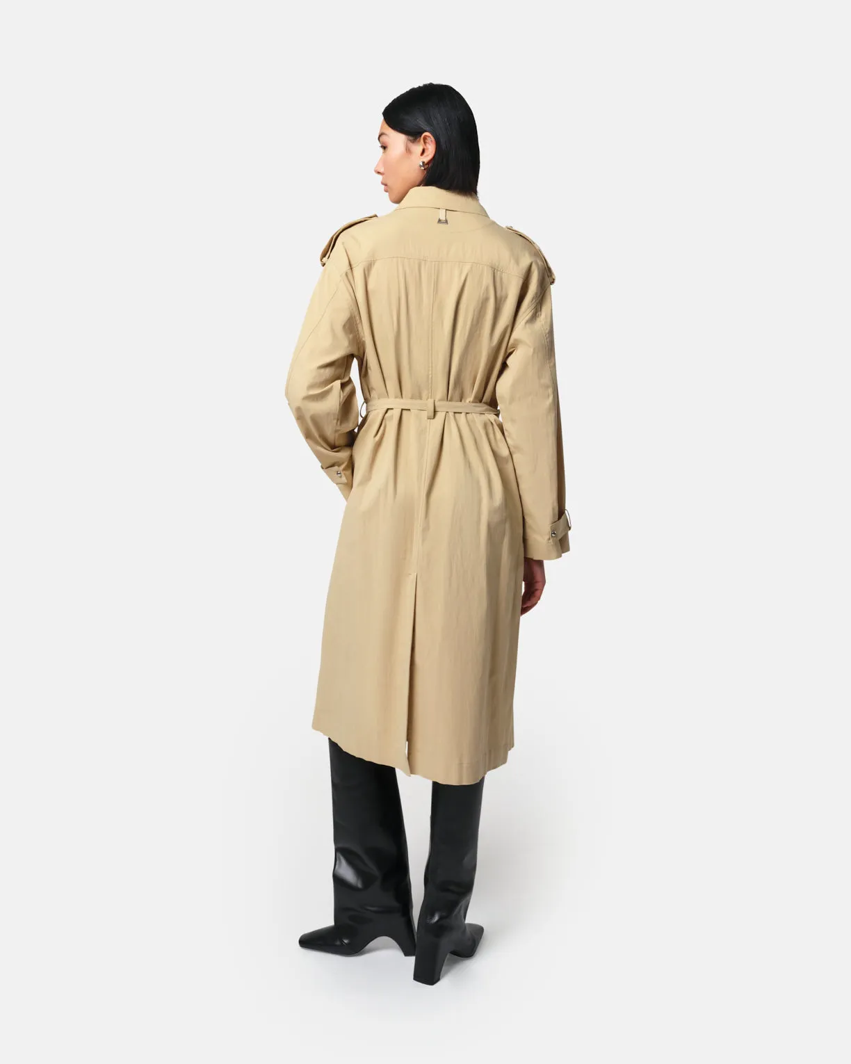 Ozzy Trench Coat Sandstone sold by Apparis product image thumbnail 4
