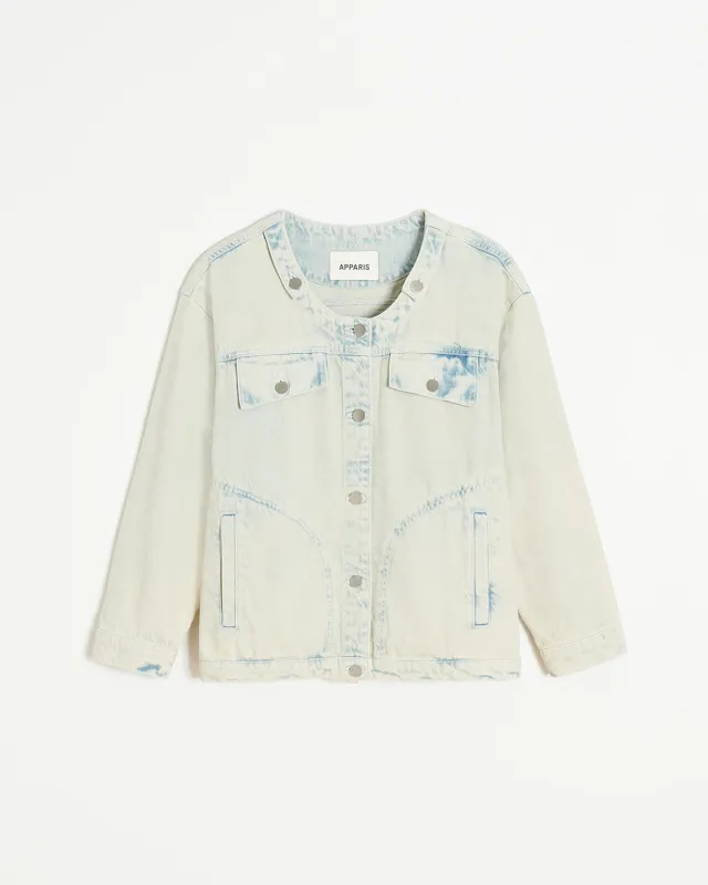 Barlow Scoop Neck Jacket Light Blue made by Apparis