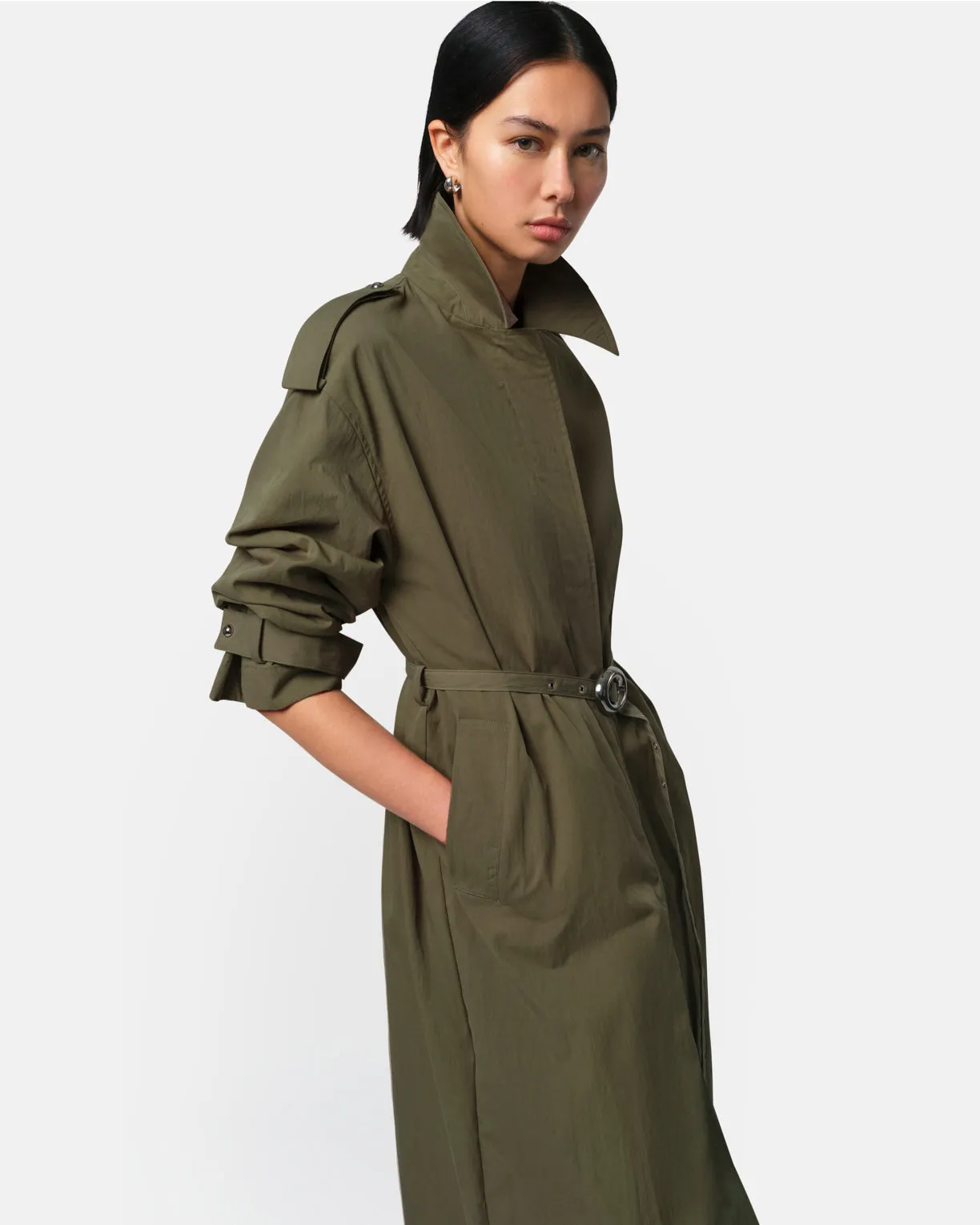 Ozzy Trench Coat Desert Green sold by Apparis product image thumbnail 3