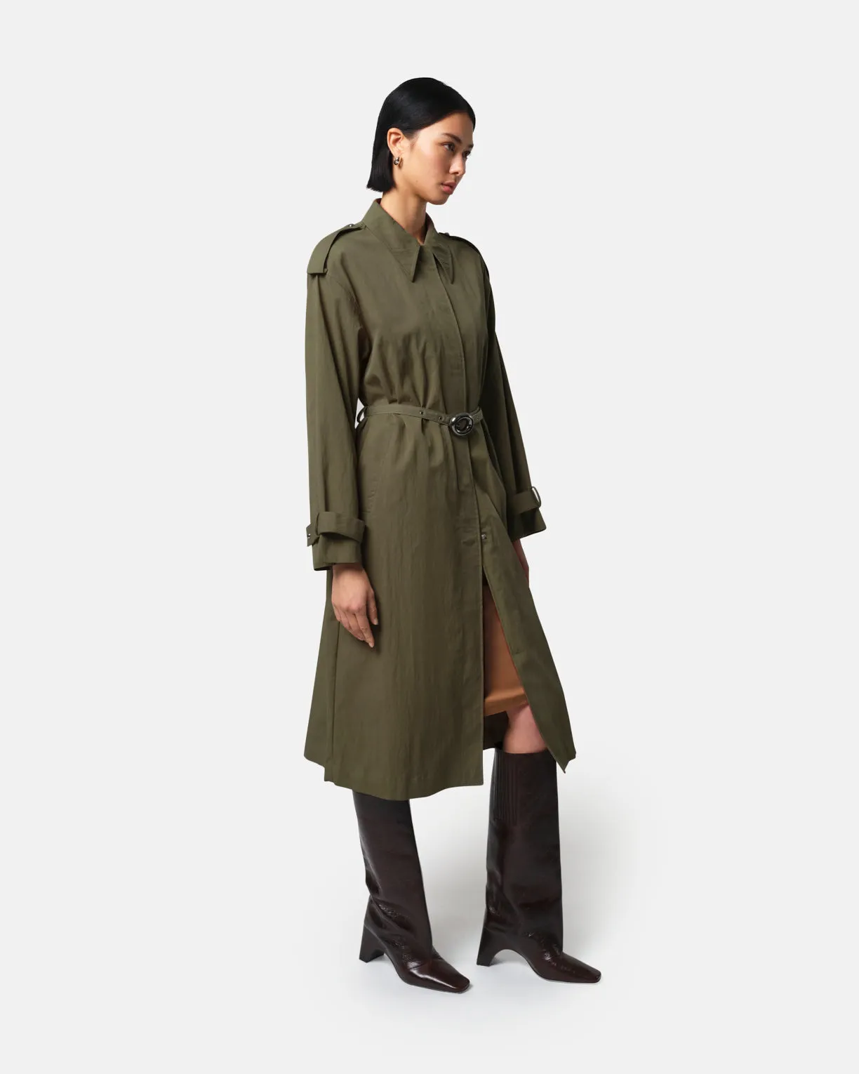 Ozzy Trench Coat Desert Green sold by Apparis product image thumbnail 4