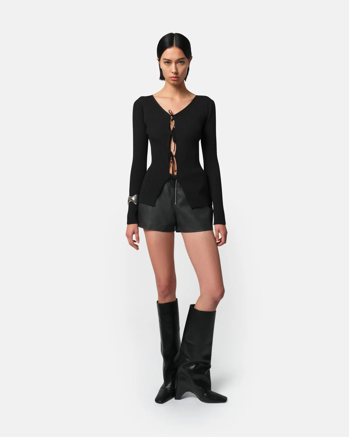 Wren Tie Cardigan Noir sold by Apparis product image thumbnail 3