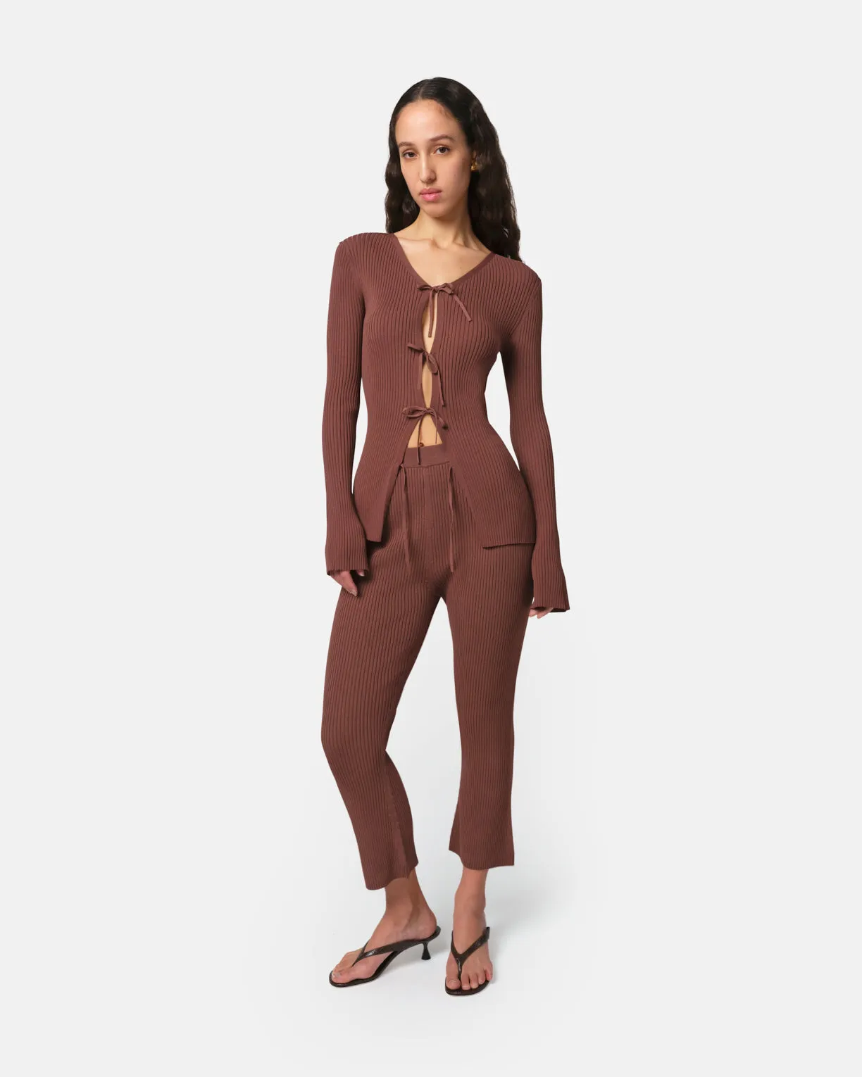 Wren Tie Cardigan Clay sold by Apparis product image thumbnail 3