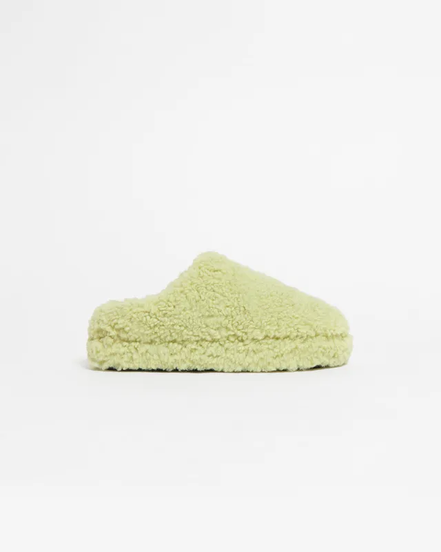 Misha Pistachio Bouclette Slipper sold by Apparis