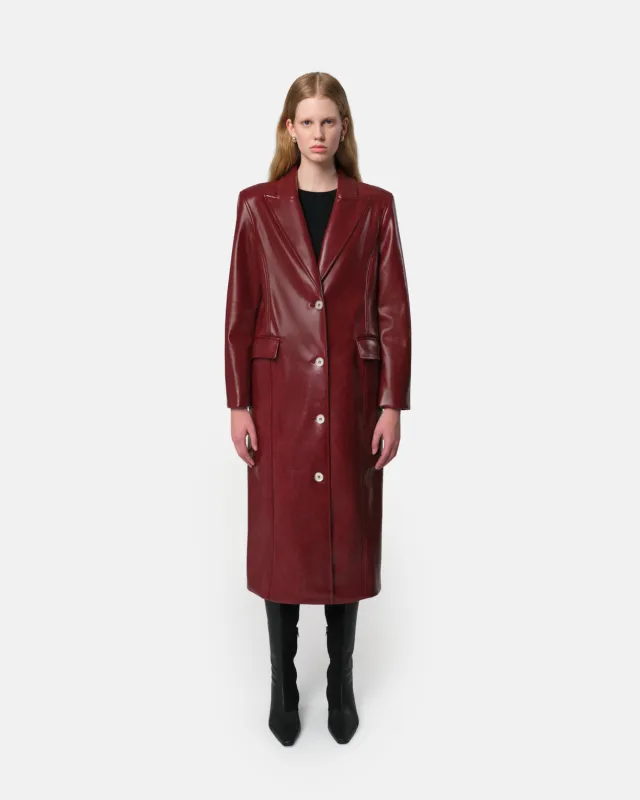 Lauren Overcoat Crimson made by Apparis