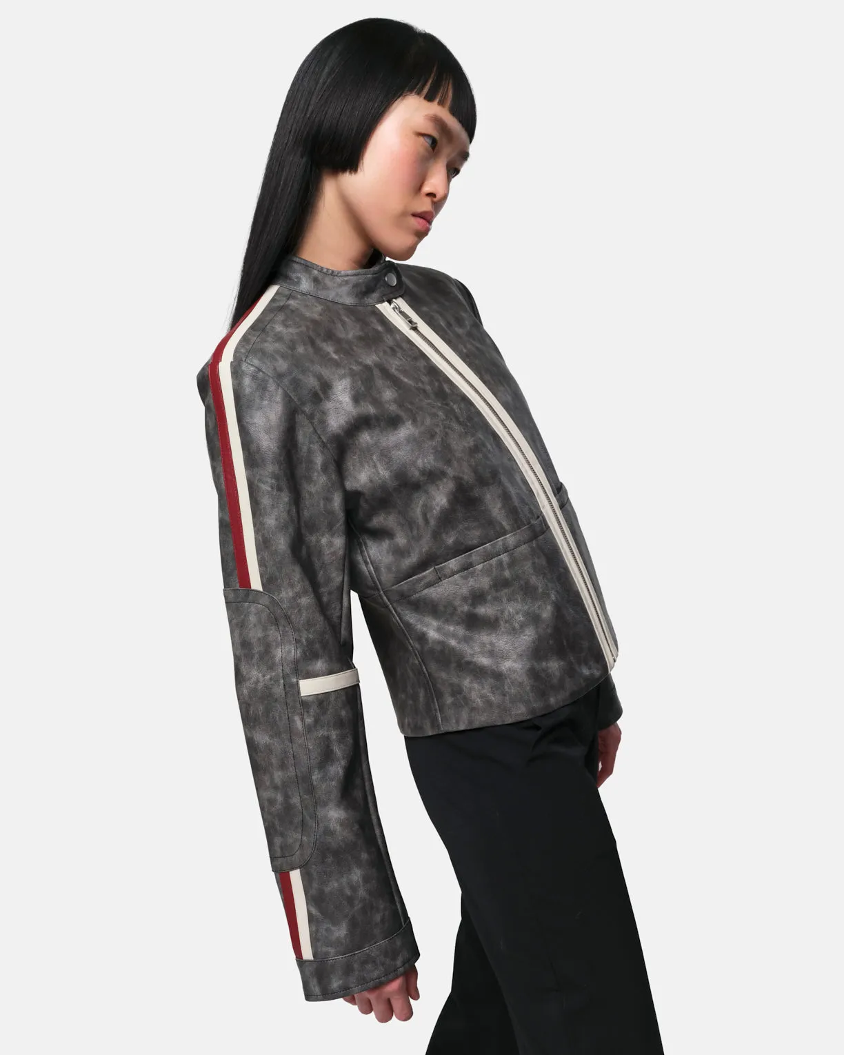 Casey Moto Jacket Slate sold by Apparis product image thumbnail 4