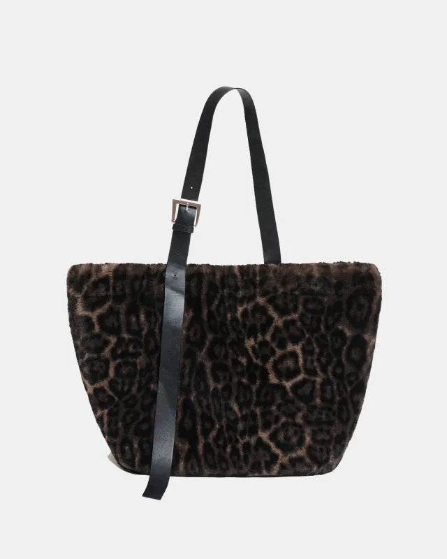 Esti Dark Leopard Tote made by Apparis