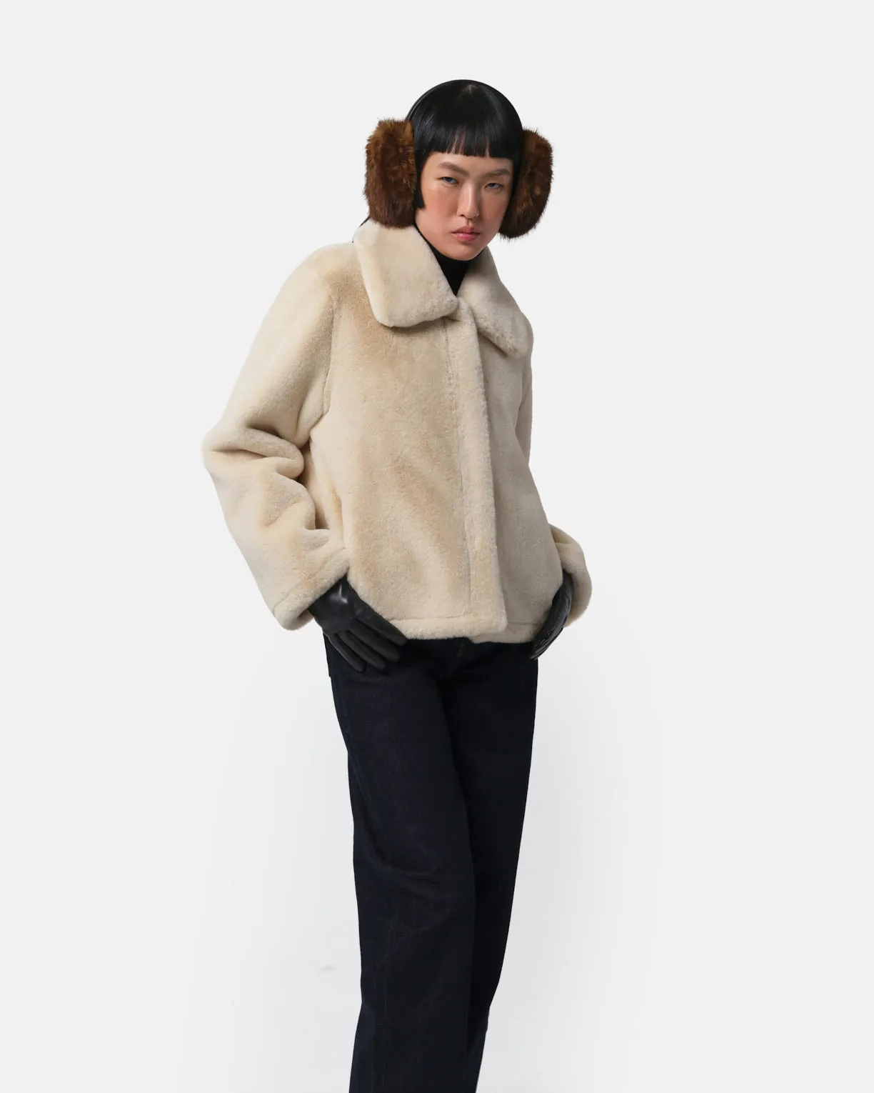 Elis Latte Short Coat sold by Apparis product image thumbnail 4