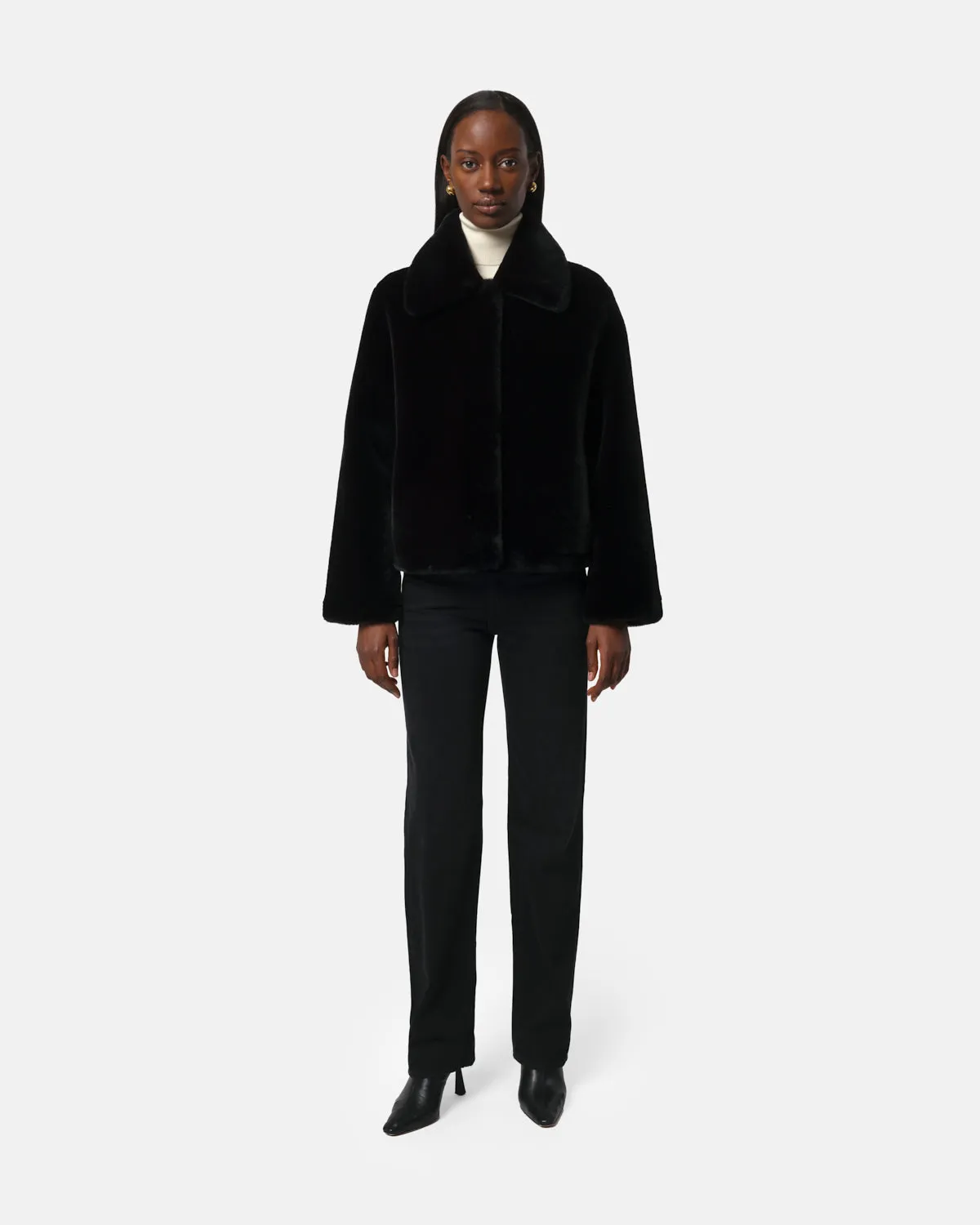 Elis Noir Short Coat sold by Apparis