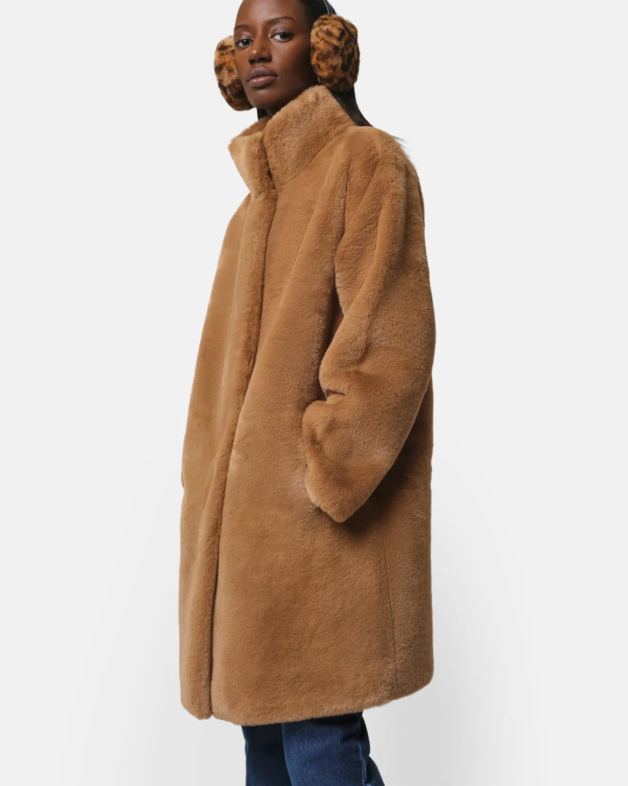 Blair Camel Mid-Length Coat sold by Apparis product image thumbnail 4