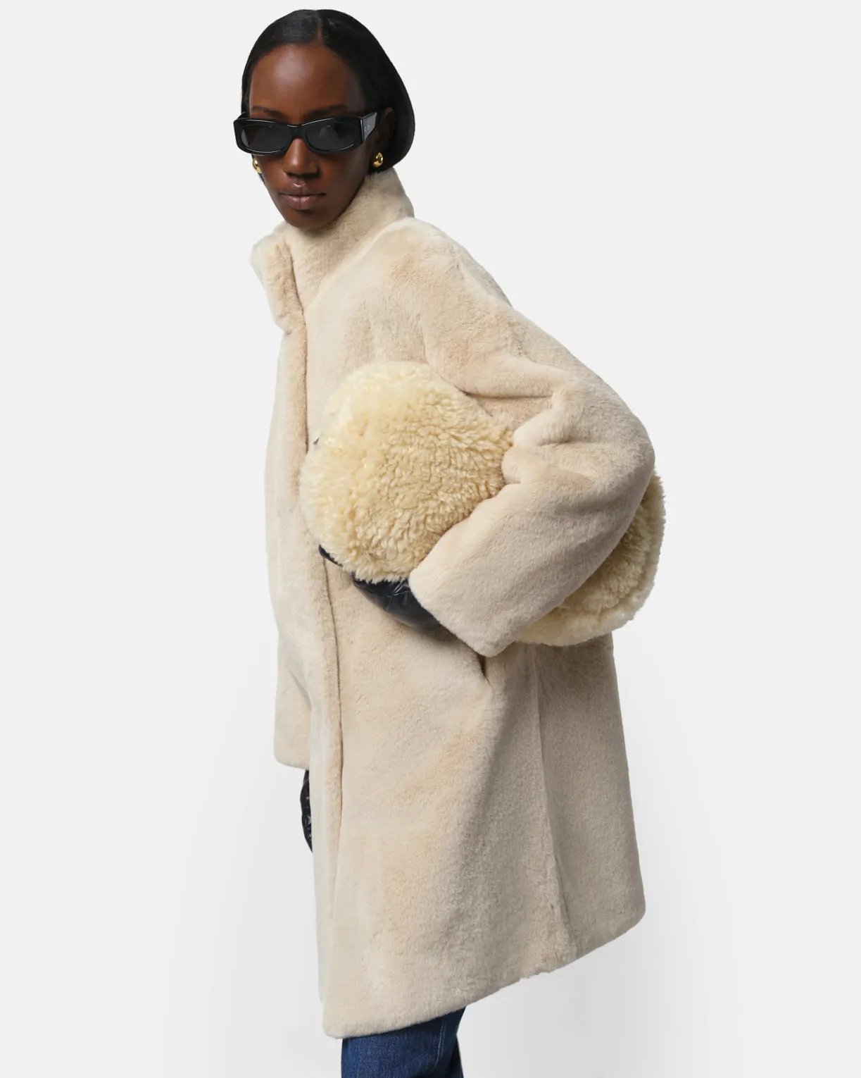 Blair Latte Mid-Length Coat sold by Apparis product image thumbnail 4