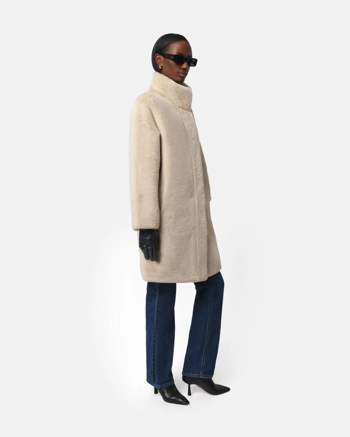 Blair Latte Mid-Length Coat sold by Apparis product image thumbnail 2