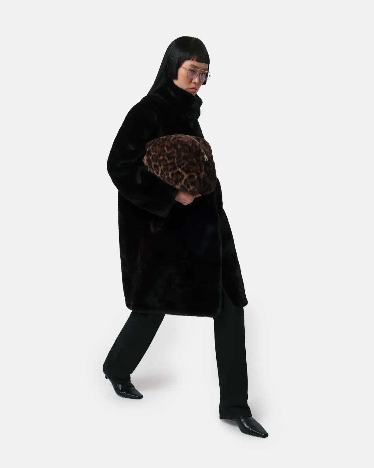 Blair Noir Mid-Length Coat sold by Apparis product image thumbnail 4