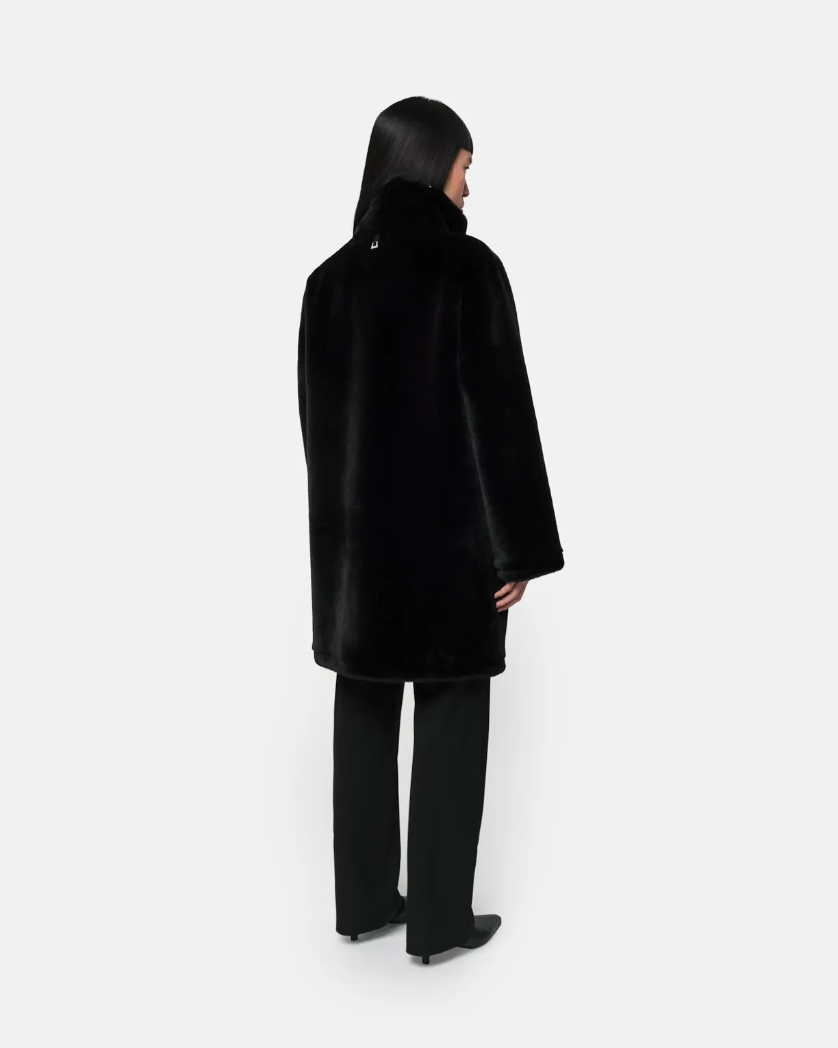 Blair Noir Mid-Length Coat sold by Apparis product image thumbnail 3