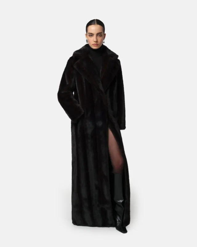 Gabrielle Shaved Mink Maxi Coat sold by Apparis