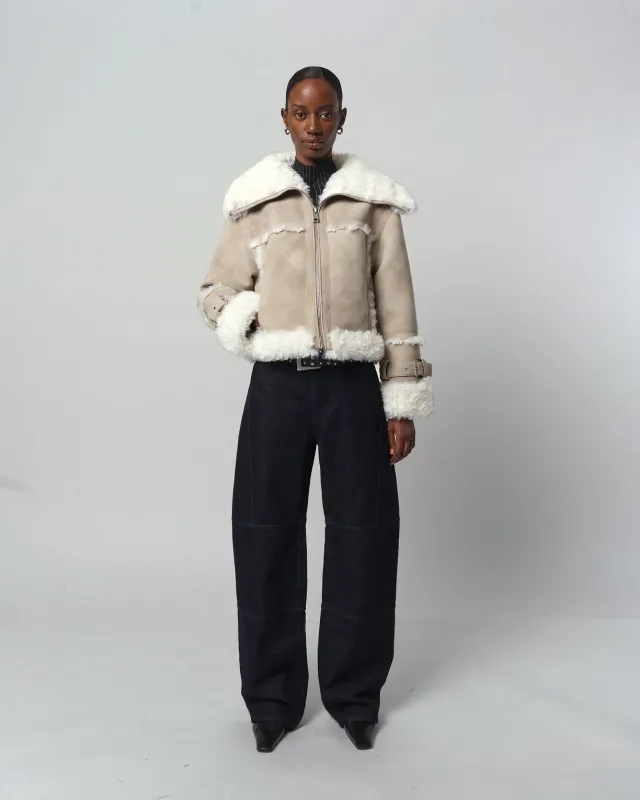 Sample Rey Suede Coat made by Apparis