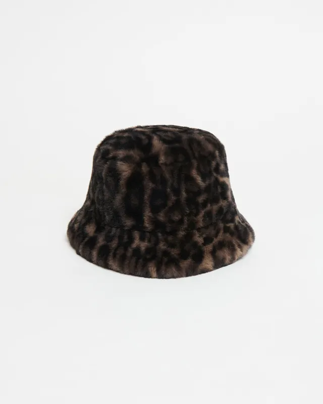 Amara Bucket Hat Dark Leopard made by Apparis