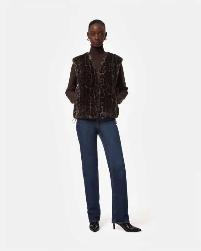 Lyle Leopard Vest made by Apparis