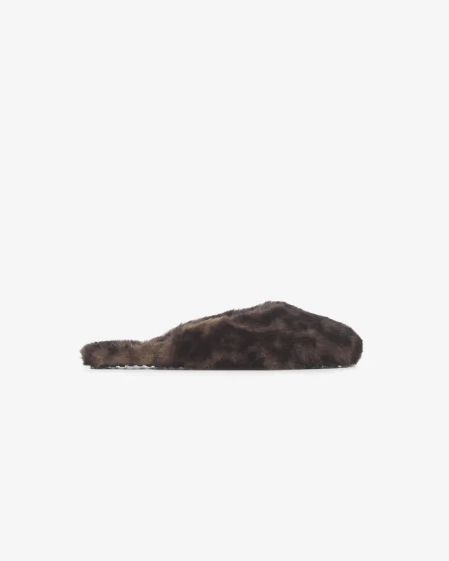 Demi Leopard Mule Slipper made by Apparis