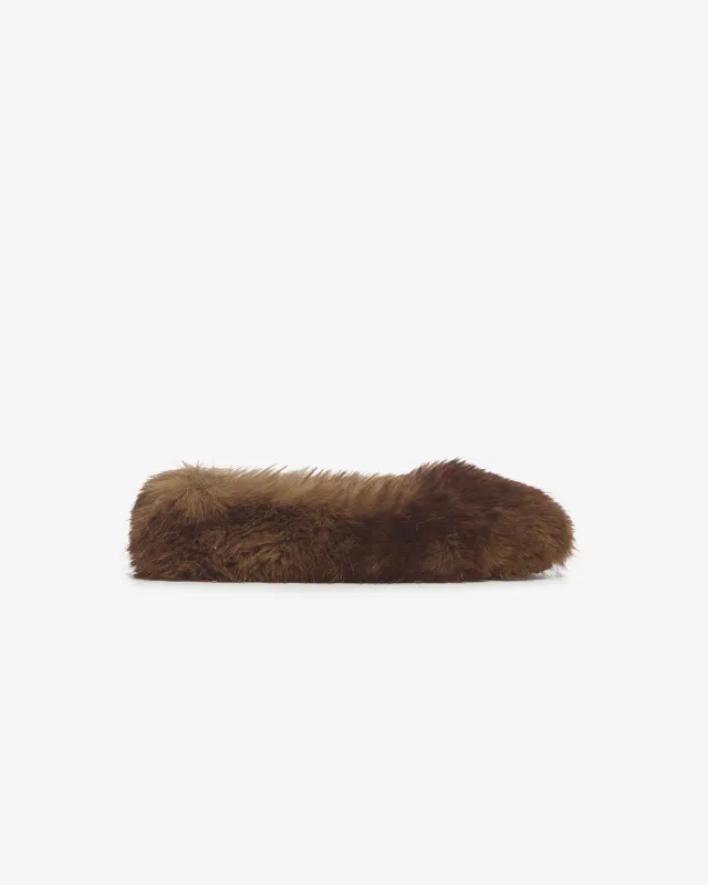 Magda Mink Flat Slipper made by Apparis