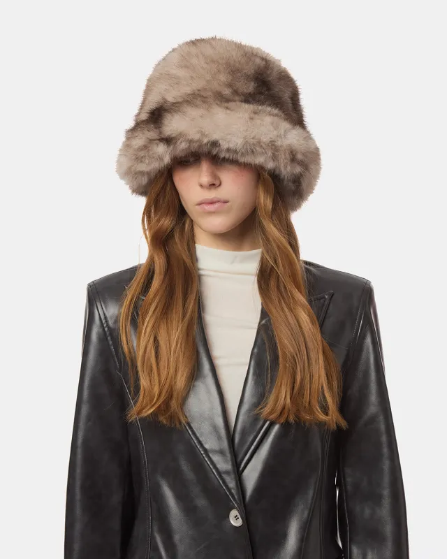 Gilly Mink Bucket Hat made by Apparis