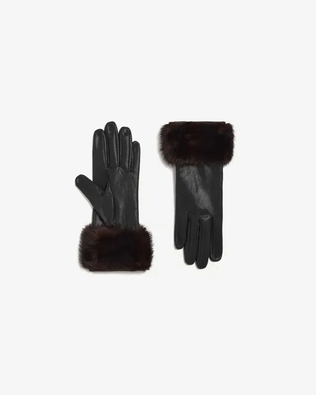 Betty Shaved Mink Gloves made by Apparis