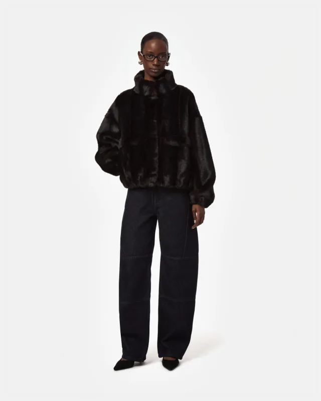 Iris Shaved Mink Bomber made by Apparis