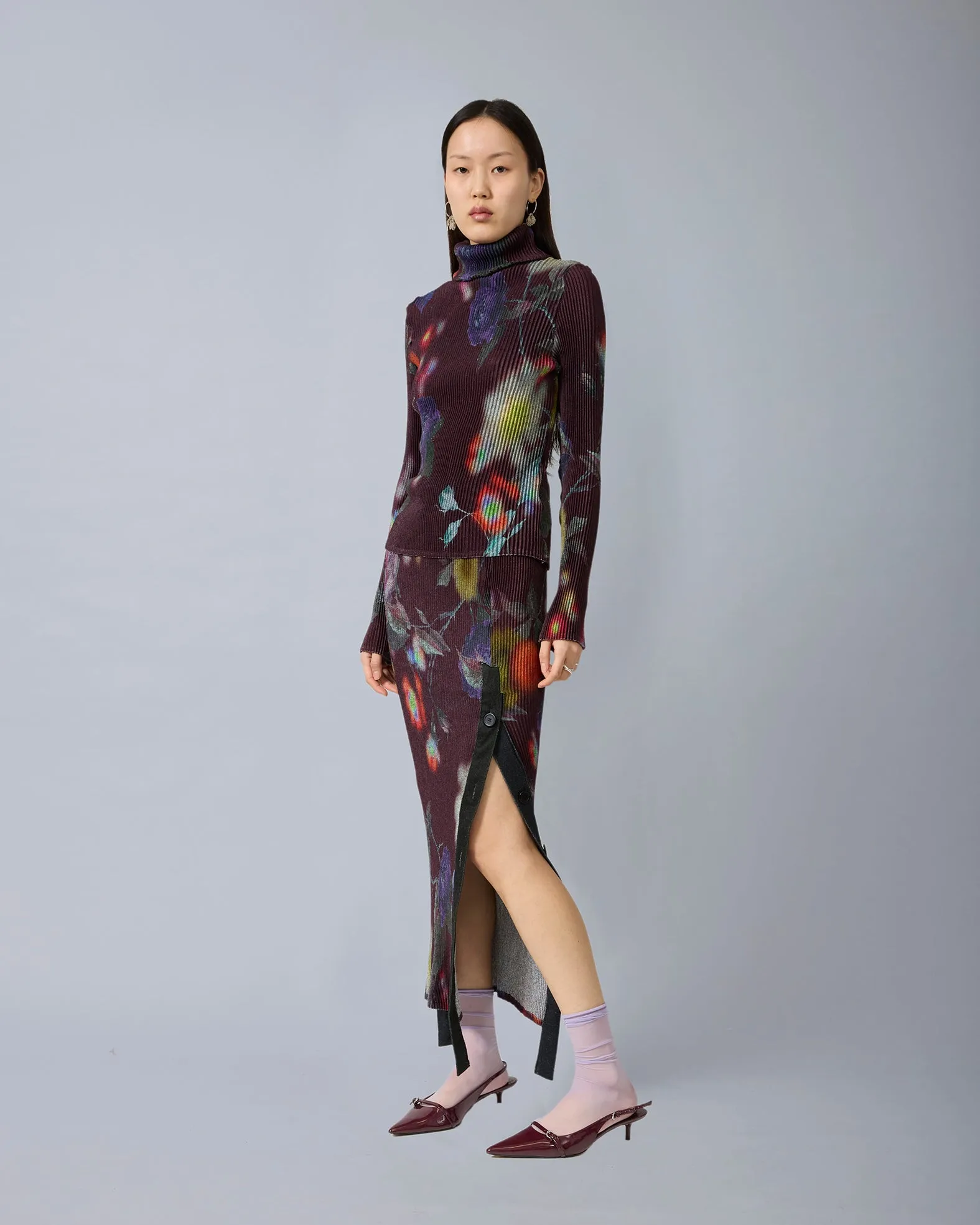 Ru Pleated Knit Pullover in Edward sold by Julia Heuer