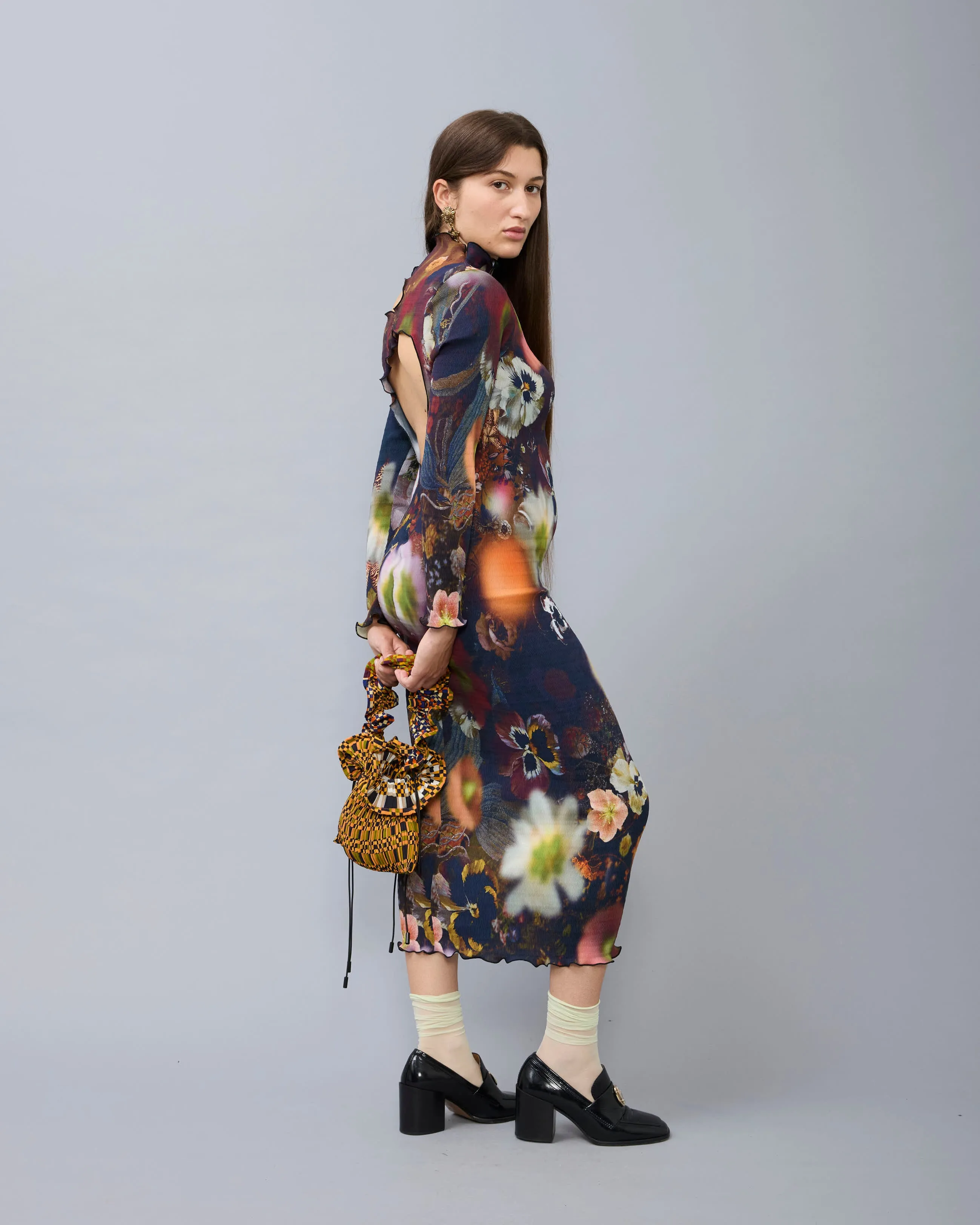 Orphelia Smock Pleated Dress in Nola sold by Julia Heuer product image thumbnail 4