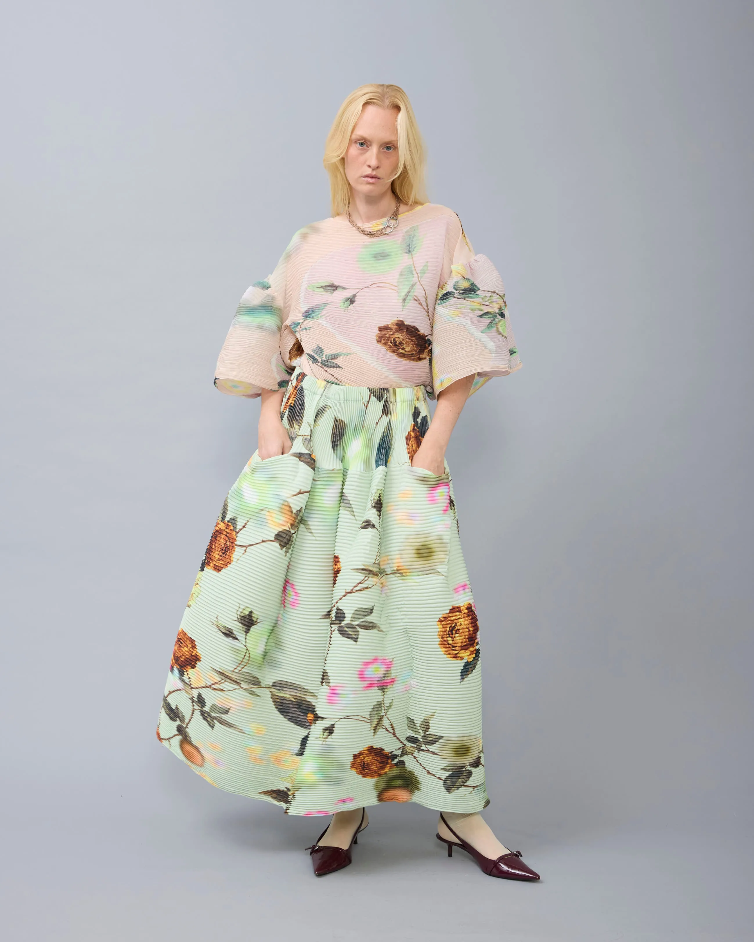 Kenza Handpleated Skirt in Edward sold by Julia Heuer product image thumbnail 2