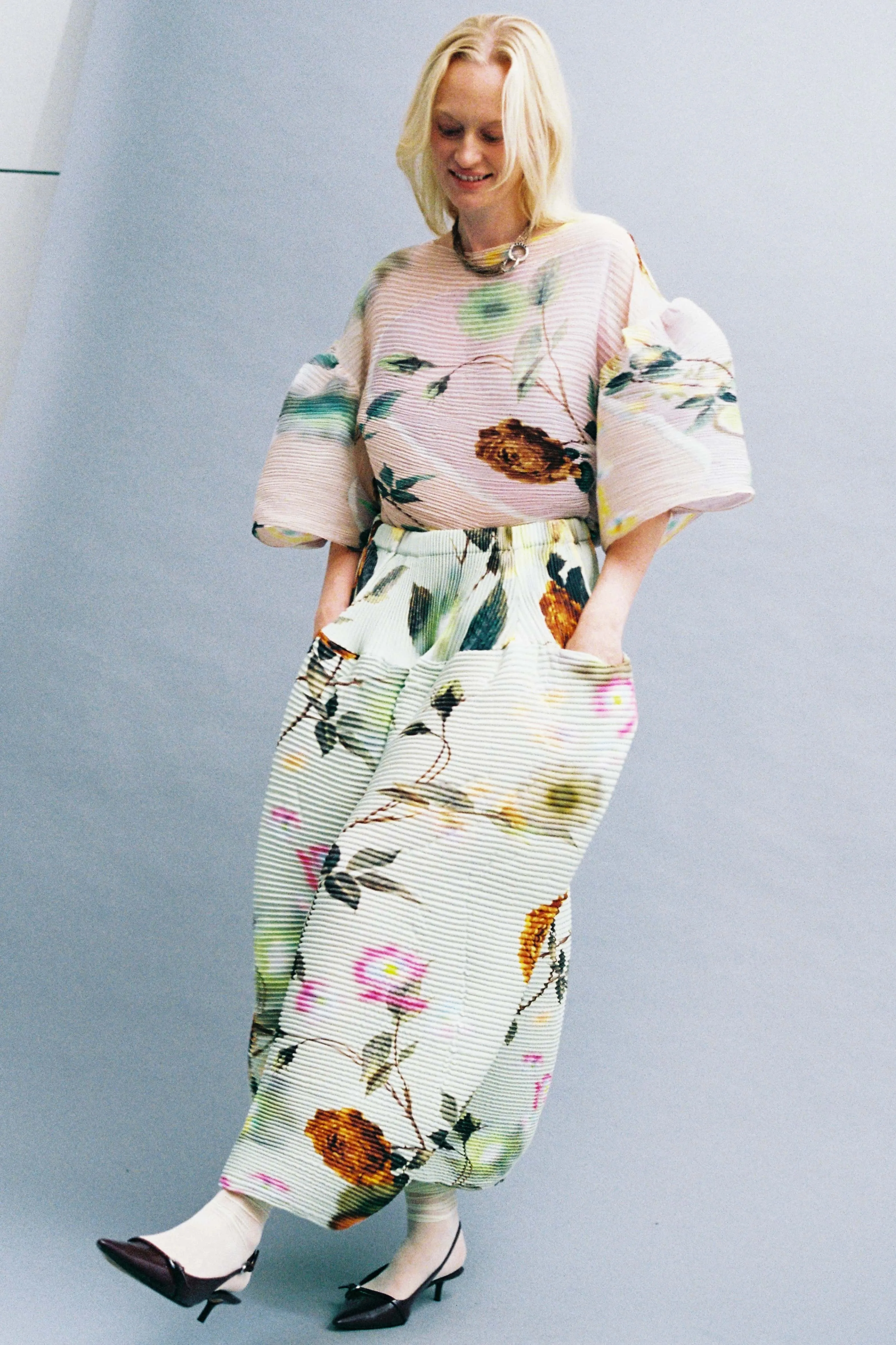 Kenza Handpleated Skirt in Edward sold by Julia Heuer