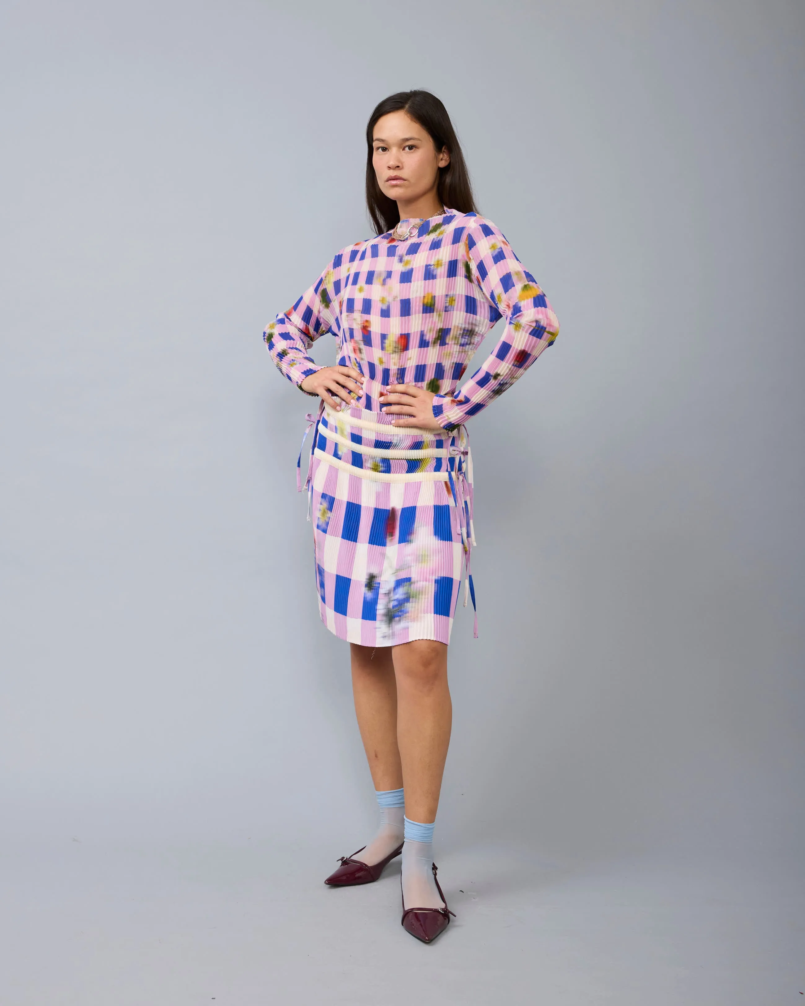 Lee Pleated Top in blue Sven sold by Julia Heuer