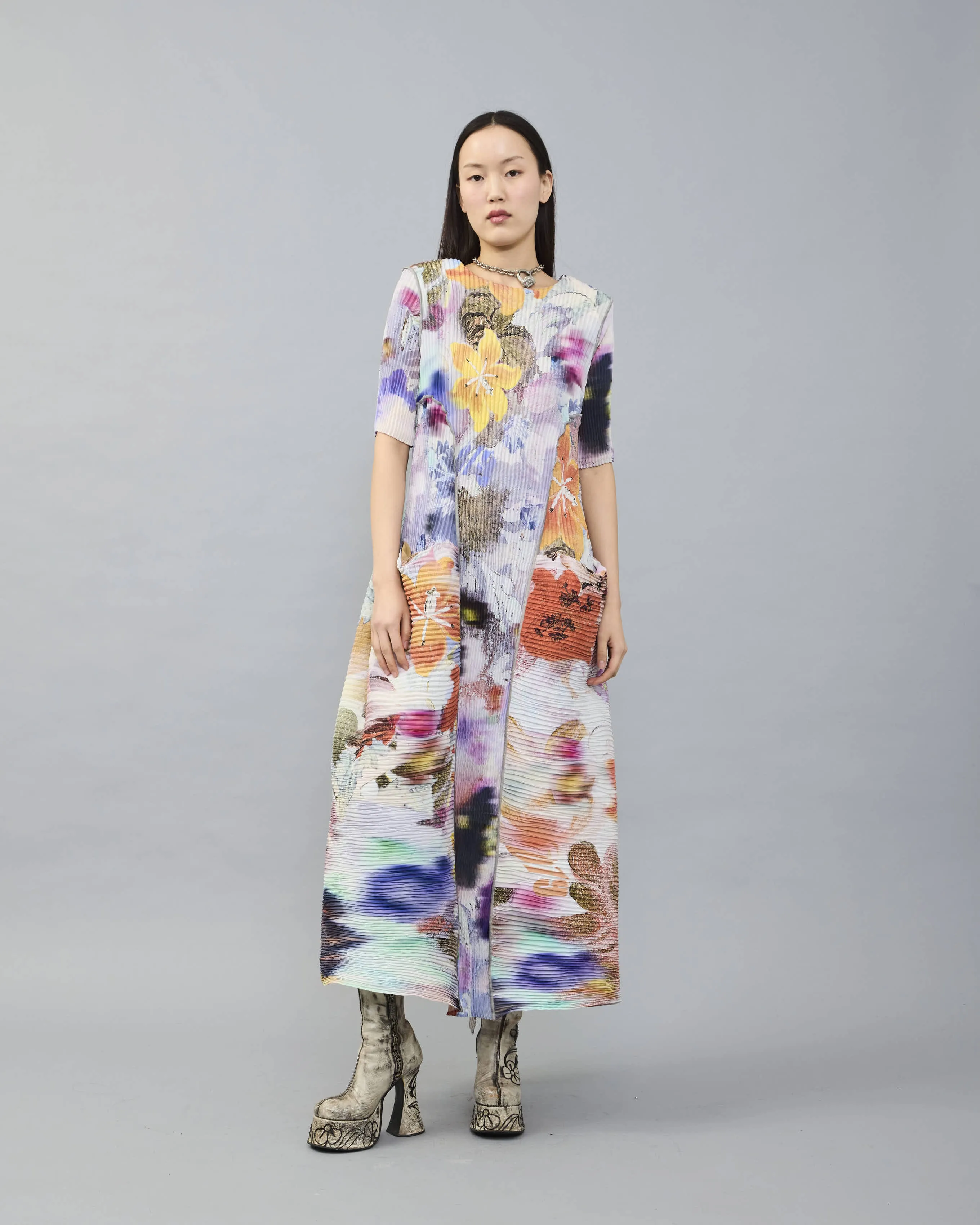 Uma Handpleated Dress in Lilia sold by Julia Heuer product image thumbnail 4