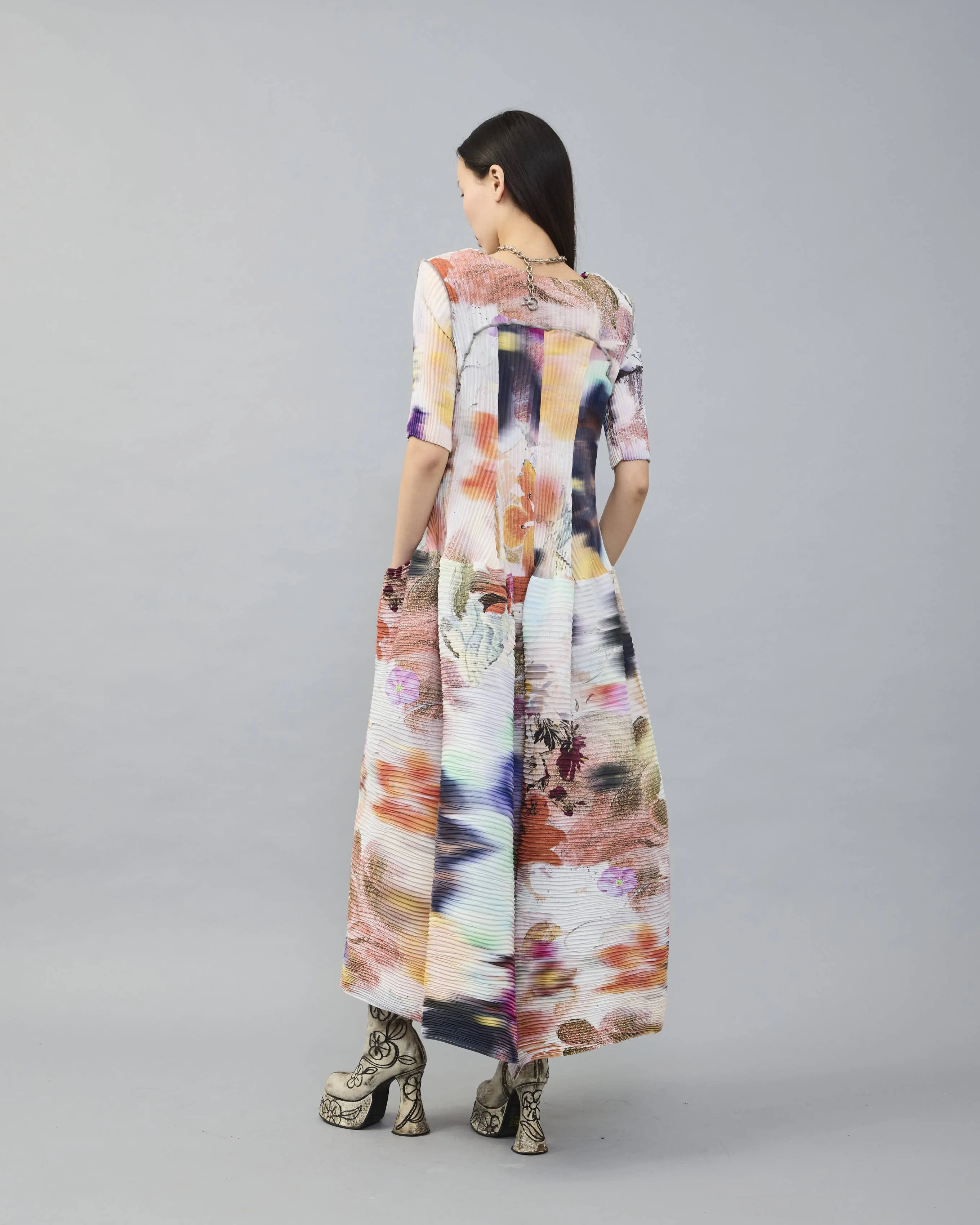 Uma Handpleated Dress in Lilia sold by Julia Heuer product image thumbnail 2