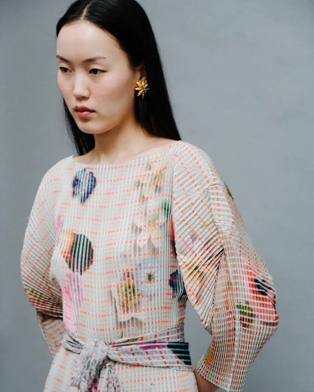 Leila Pleated Dress in Pagel sold by Julia Heuer