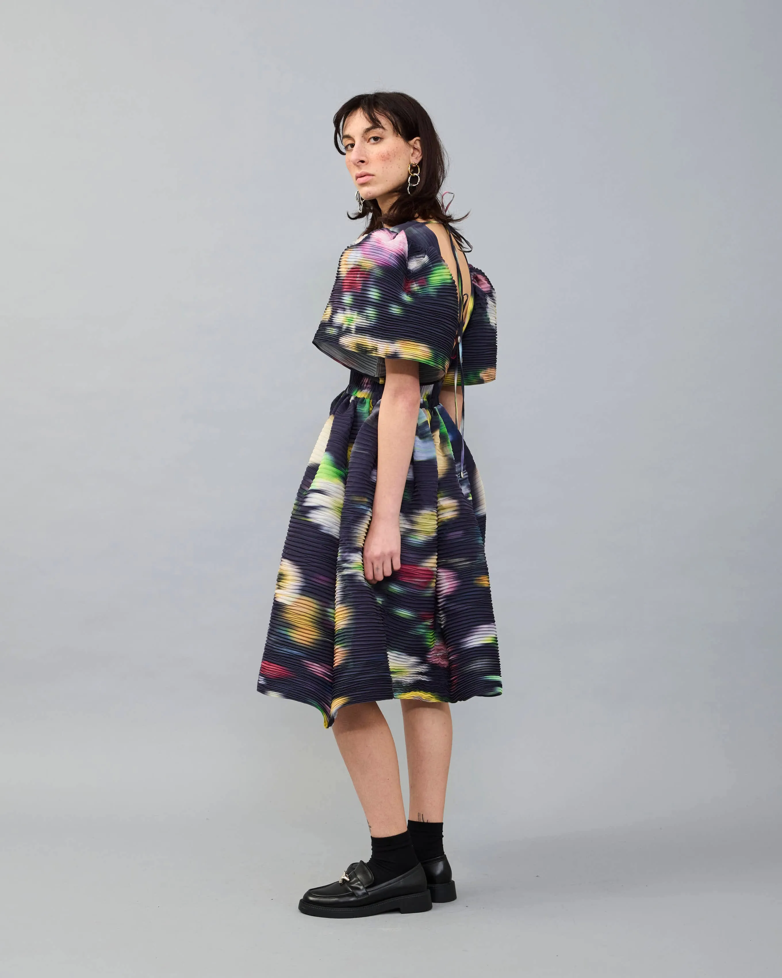 Swani Handpleated Dress in dark Mayu sold by Julia Heuer product image thumbnail 2