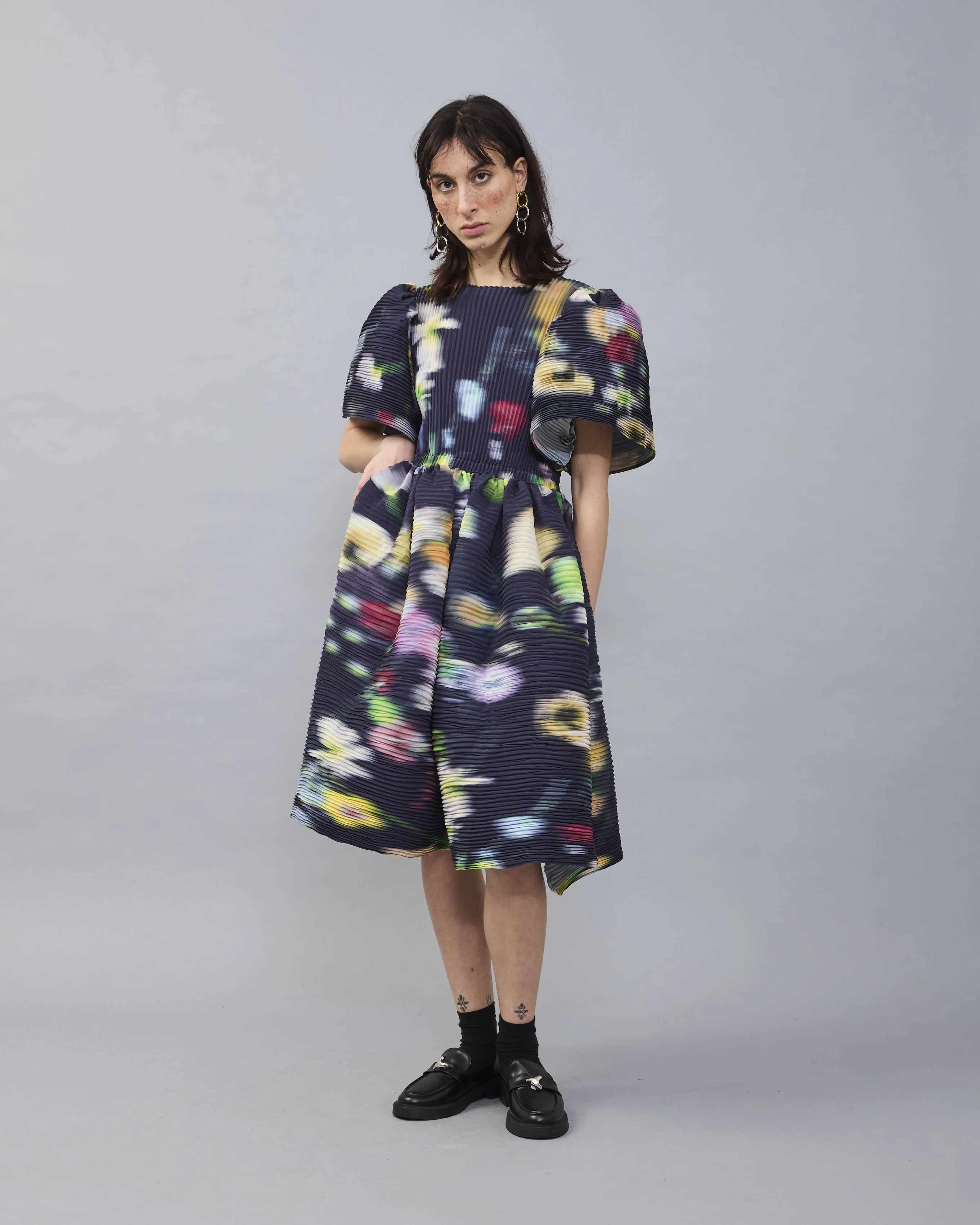 Swani Handpleated Dress in dark Mayu sold by Julia Heuer product image thumbnail 5