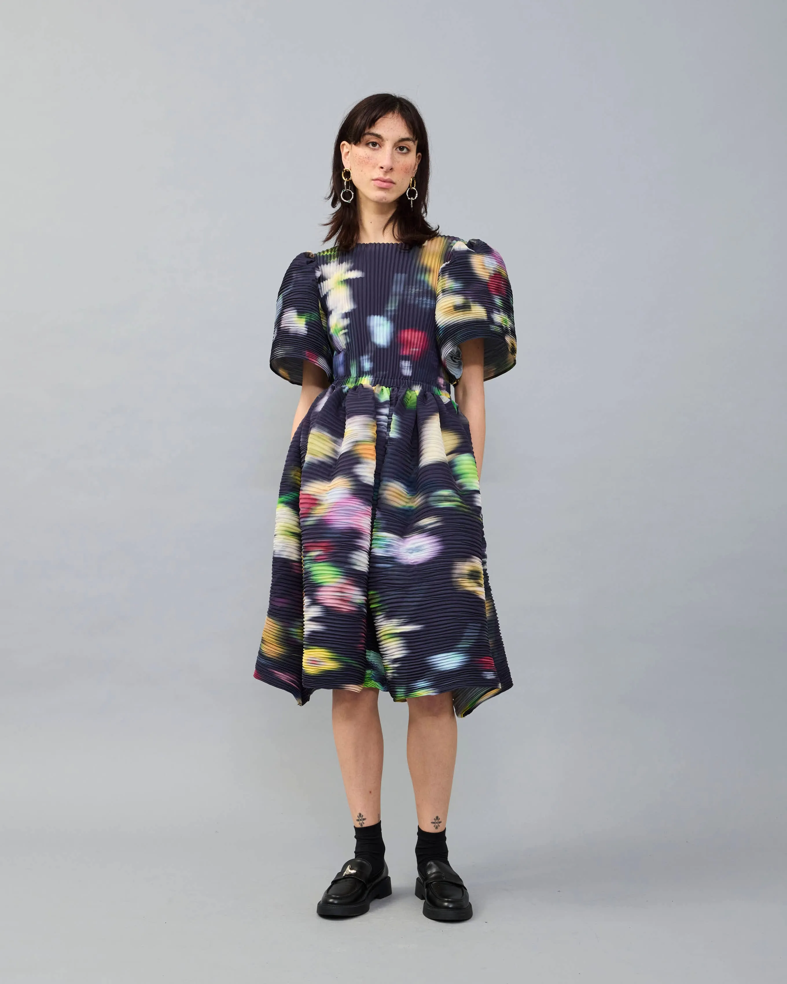 Swani Handpleated Dress in dark Mayu sold by Julia Heuer